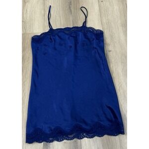 ERIKA TAYLOR INTIMATES Women's Sleepwear Satin Purple Mini Nightgown Sexy Medium